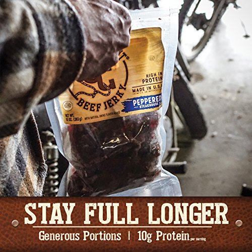 Cattlemans Cut Peppered Steakhouse Beef Jerky, 10 Ounce