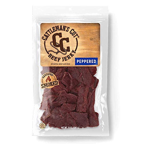 Cattlemans Cut Peppered Steakhouse Beef Jerky, 10 Ounce