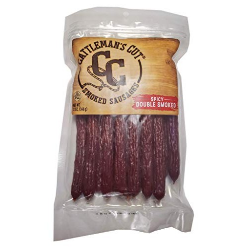Cattlemans Cut Spicy Double Smoked Sausages | 12 Ounce Per Bag