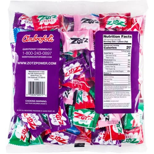 Zotz Fizzy Candy, Assorted Flavors, 200 Count