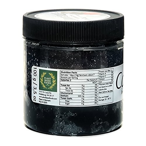 Caviart Award-Winning Vegan Caviar - Black Seaweed Flavor 3.5 Oz