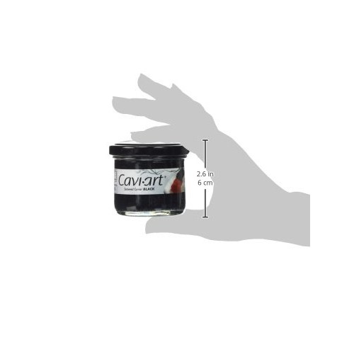 Caviart Award-Winning Vegan Caviar - Black Seaweed Flavor 3.5 Oz