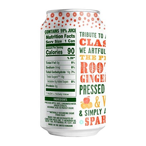 Cawston Press Sparkling Ginger Beer, 11.15 Ounce Cans Pack Of 24