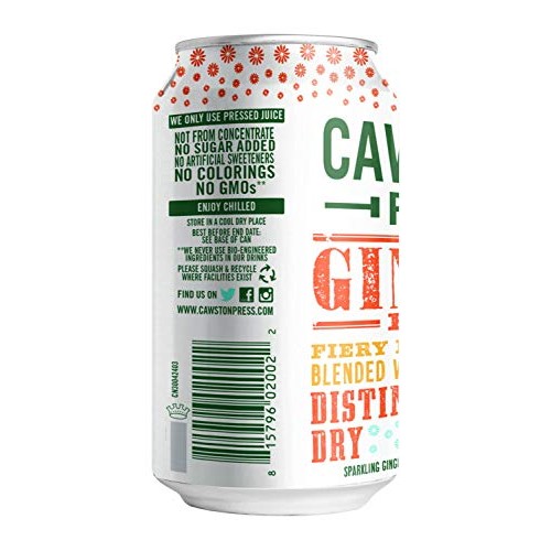 Cawston Press Sparkling Ginger Beer, 11.15 Ounce Cans Pack Of 24
