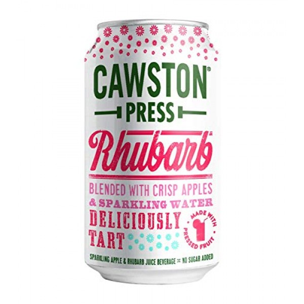 Cawston Press Sparkling Rhubarb &Amp; Apple Juice, 11.15 Ounce Cans