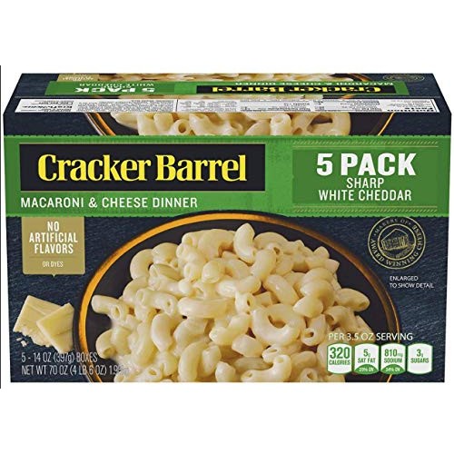 Cracker Barrel Sharp White Cheddar Macaroni &Amp; Cheese Dinner 5 Pk