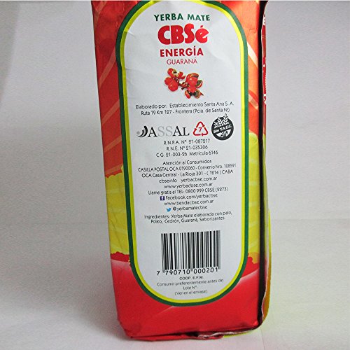 Yerba Mate Cbse Energia Energy Tea 500 G 1.1 Lb Argentina Loose