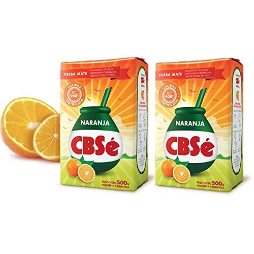 Yerba Mate Cbse Orange Flavor - Sabor Naranja 500 Gr/1.1 Lb 2Pack