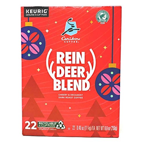 Caribou Coffee Reindeer Blend Coffee K Cups - Pack Of 2 Boxes -