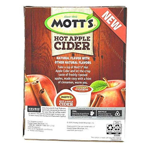 Motts Hot Apple Cider K Cups - Pack Of 2 Boxes - 48 K Cups Total