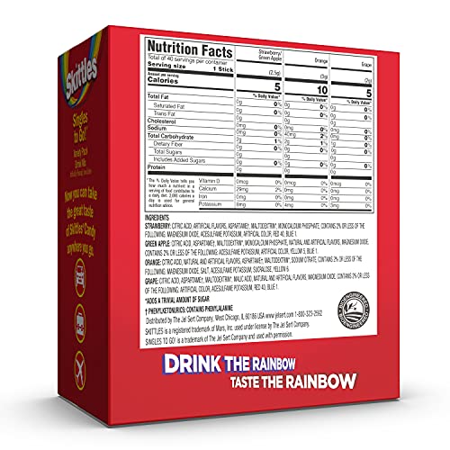 Skittles Zero Sugar Low Calorie Singles To Go Bulk Variety Pack
