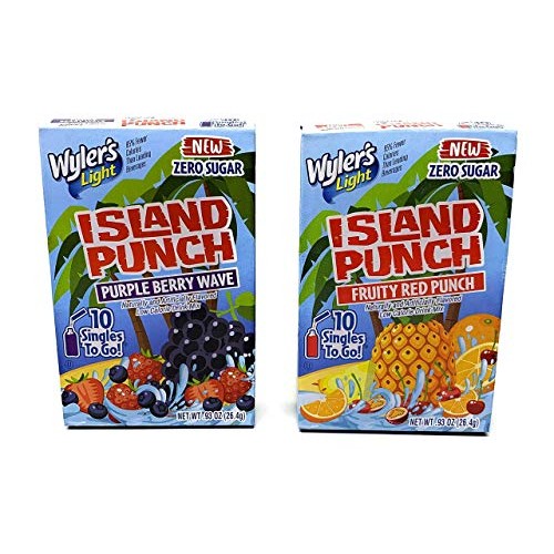 Wylers Light Island Punch Singles To Go - Bulk Variety Pack - Su