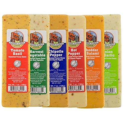 Set Of 6 Farmers Market Variety Cheese Block 7 Oz