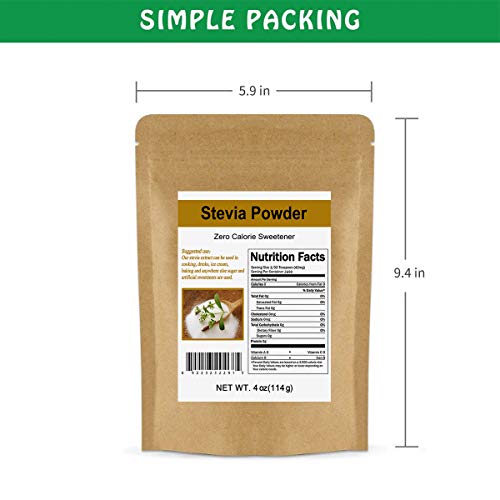 Ccnature Stevia Powder Extract Natural Sweetener Zero Calorie Su