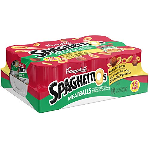 Spaghetti Canned Pasta With Meatballs 15.6 Oz, 12 Pk. No Artif