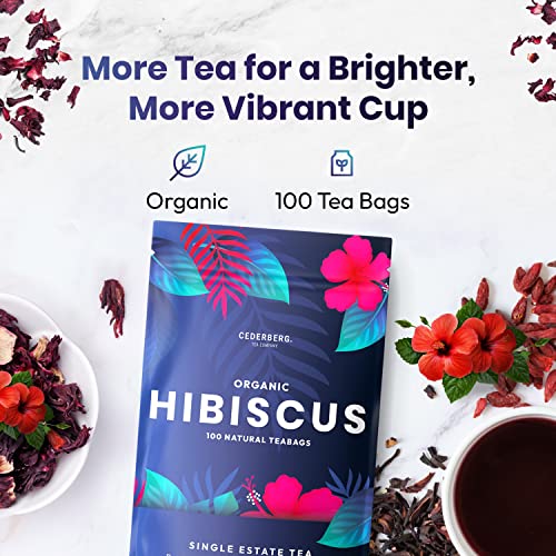 Organic Hibiscus Tea -100 Tea Bags | Organic Herbal Tea From Sin...