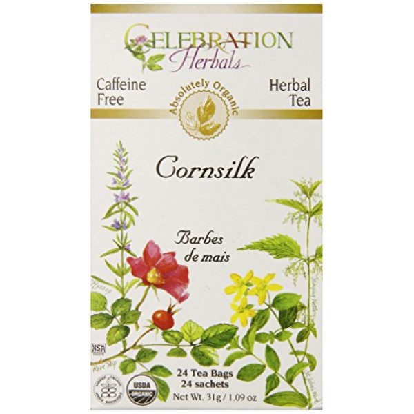 Celebration Herbals Organic Cornsilk Tea Caffeine Free - 24 Herb...