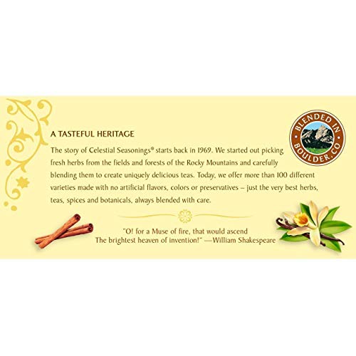 Celestial Seasonings Fireside Vanilla Spice Herbal Tea, Pack Of 2