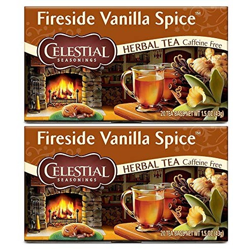 Celestial Seasonings Fireside Vanilla Spice Herbal Tea, Pack Of 2