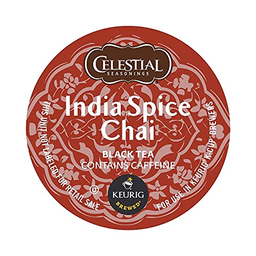 Celestial Seasonings 14738Ct India Spice Chai Tea K-Cups, 96/Carton