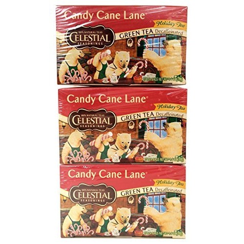 Celestial Seasonings Tea Decaf Candy Cane Lane Pack Of 3