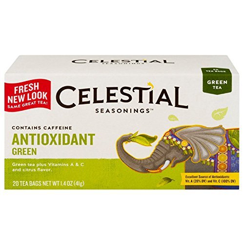 Celestial Seasonings Antioxidant Green Tea Bags 20 Ea Pack Of 6