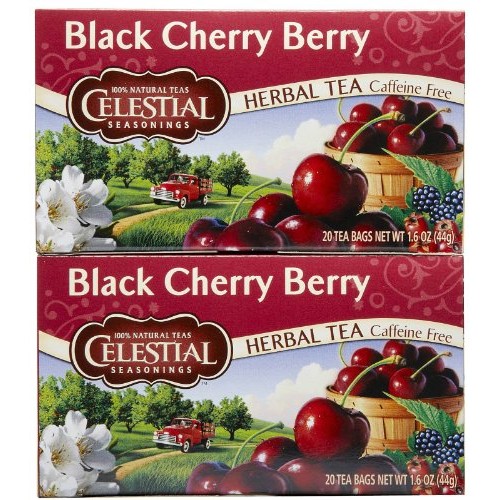 Celestial Seasonings Black Cherry Berry Tea Bags, 20 Ct, 2 Pk