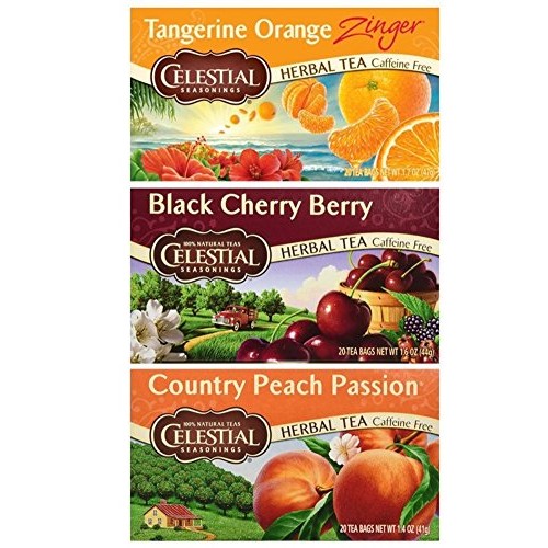 Celestial Seasonings Caffeine Free Herbal Tea 3 Flavor Variety B