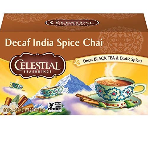 Celestial Seasonings Chai Tea, Decaf India Spice, 20 Count Pack