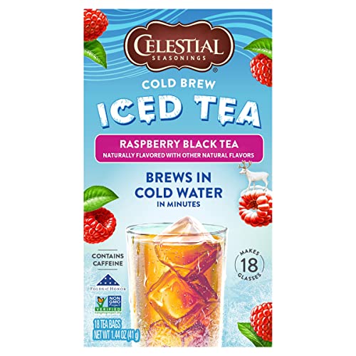 Celestial Seasonings Cold Brew Iced Tea, Raspberry Black Tea, 18...