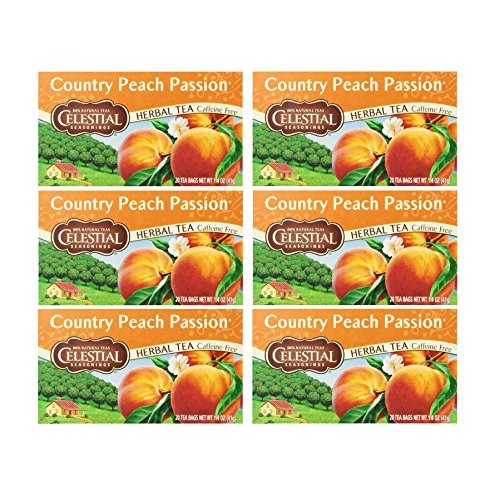 Celestial Seasonings Country Peach Passion Herbal Tea - Pack Of 6