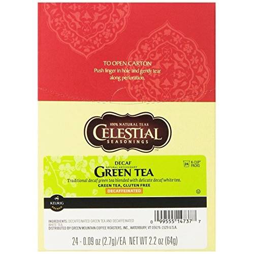 Celestial Seasonings Decaf Green Tea, Single-Serve Keurig K-Cup ...