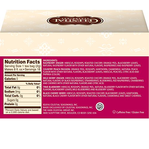 Celestial Seasonings Fruit Tea Sampler, 18 Ct