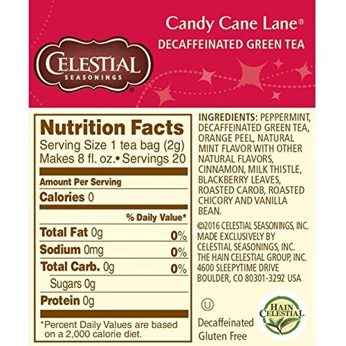 Celestial Seasonings Green Tea, Decaffeinated Candy Cane Lane, 2