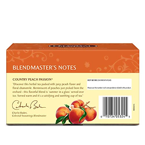 Celestial Seasonings Herbal Tea, Country Peach Passion, 20 Count