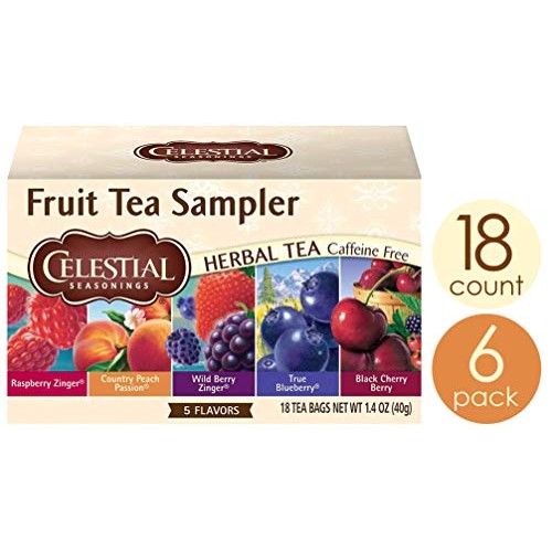Celestial Seasonings Herbal Tea, Fruit Tea Sampler, 18 Count Pa