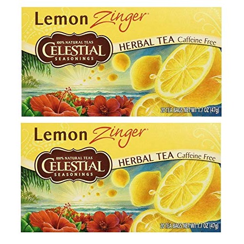 Celestial Seasonings Herbal Tea, Lemon Zinger, 2 Pack