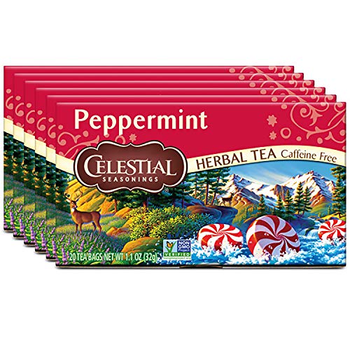 Celestial Seasonings Herbal Tea, Peppermint, 20 Count Pack Of 6