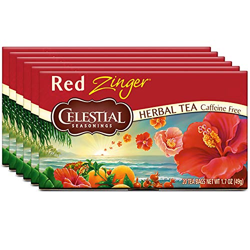Celestial Seasonings Herbal Tea, Red Zinger, 20 Count Pack Of 6