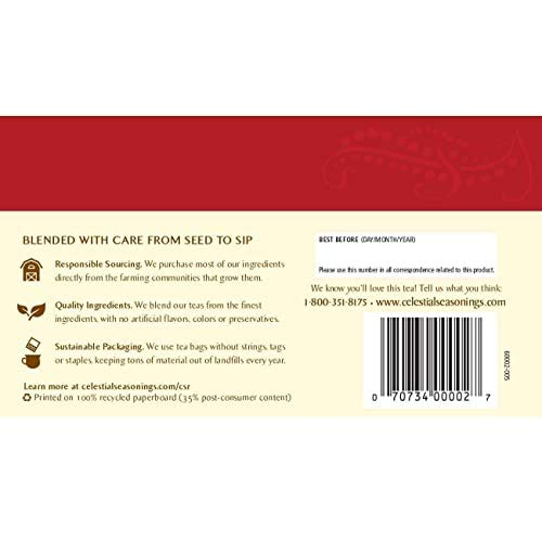Celestial Seasonings Herbal Tea, Red Zinger, 20 Count Pack Of 6