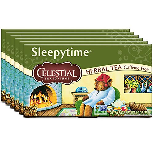 Celestial Seasonings Herbal Tea, Sleepytime, 20 Count, Pack Of 6
