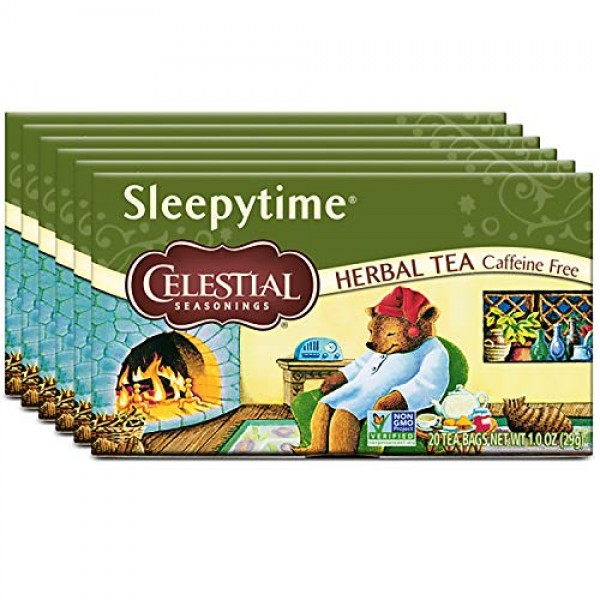 Celestial Seasonings Herbal Tea, Sleepytime, 20 Count, Pack of 6