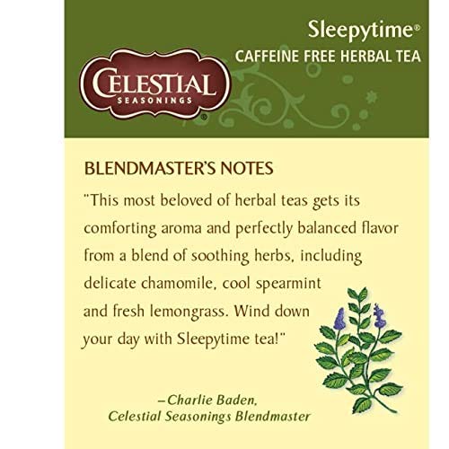 Celestial Seasonings Herbal Tea, Sleepytime, 20 Count, Pack Of 6