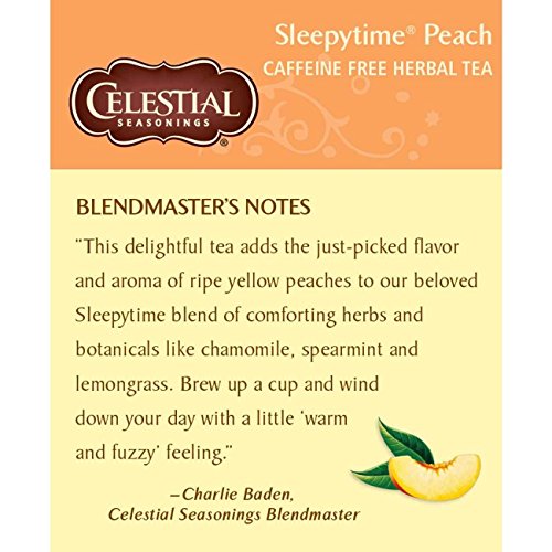 Celestial Seasonings Herbal Tea, Sleepytime Peach, 20 Count Pac