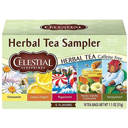 Celestial Seasonings Herbal Tea, Tea Sampler, 18 Count