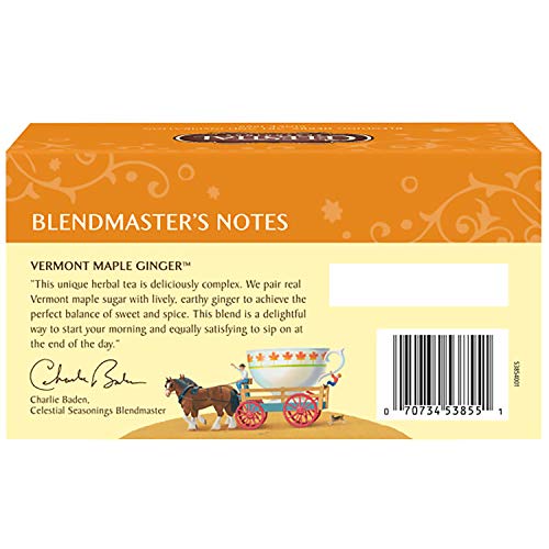 Celestial Seasonings Herbal Tea, Vermont Maple Ginger, 20 Count