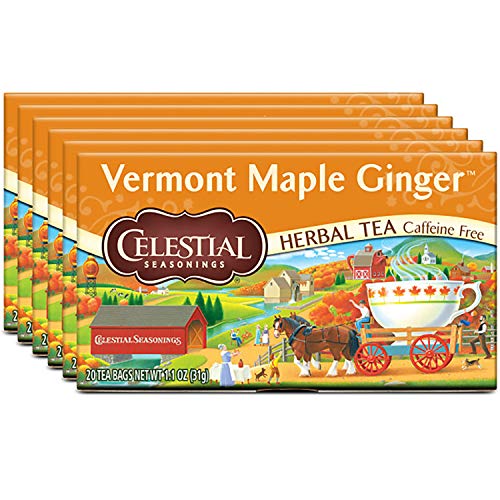 Celestial Seasonings Herbal Tea, Vermont Maple Ginger, 20 Count