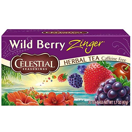 Celestial Seasonings Herbal Tea, Wild Berry Zinger, 20 Count Per