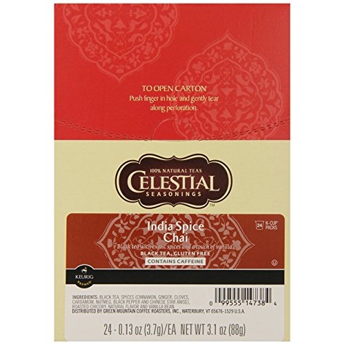 Celestial Seasonings India Spice Chai Black Tea, Single-Serve Ke