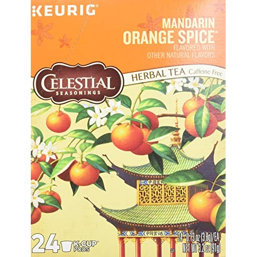 Celestial Seasonings Mandarin Orange Spice Herbal Tea, K-Cup Por